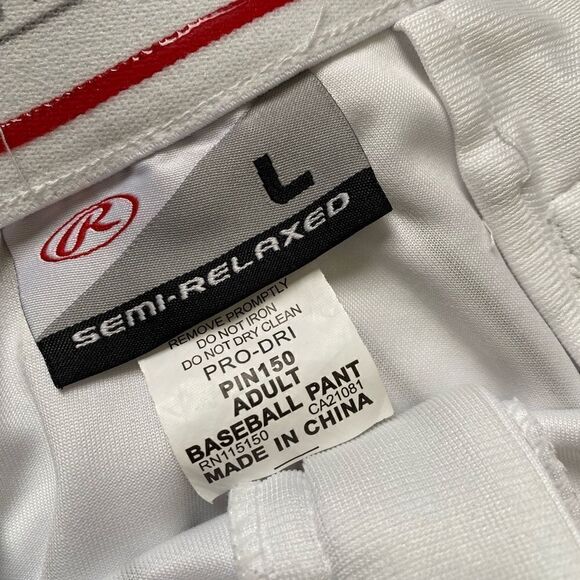 Rawlings Baseball Pants Semi Relaxed Fit Mens Size Large NEW Stain Release - Picture 12 of 13